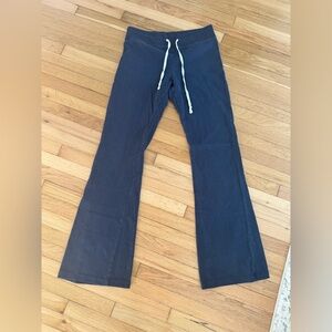 Brandy Melville Navy Blue Cotton Drawstring Flare Pants
